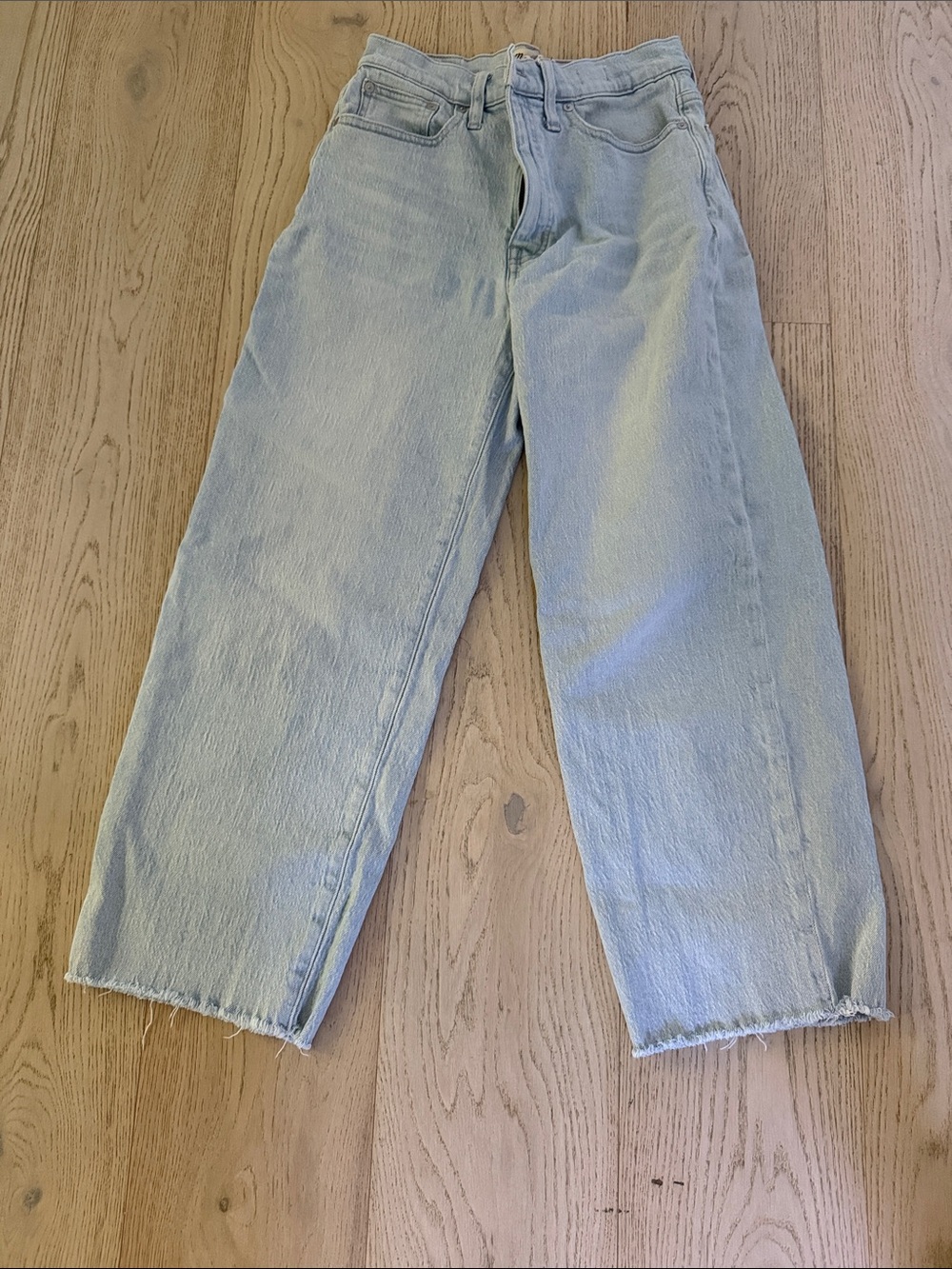 Madewell Light Wash Relaxed Straight Jeans
